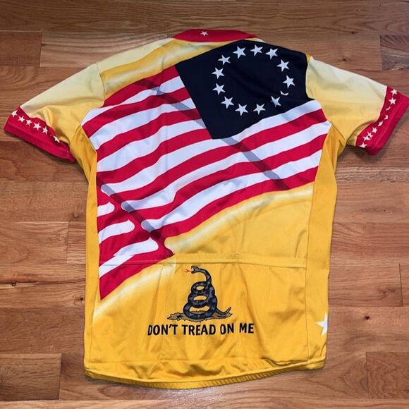 USA Don’t Tread on Me Revolution Bike Cycling Cycle Jersey Flag Design 4th July - Picture 3 of 4